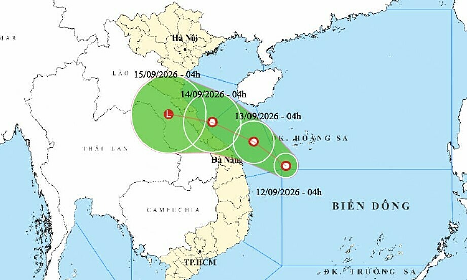 Tropical depression forms in the East Sea