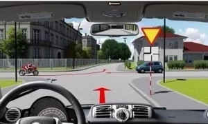 Which vehicle has priority in this situation?