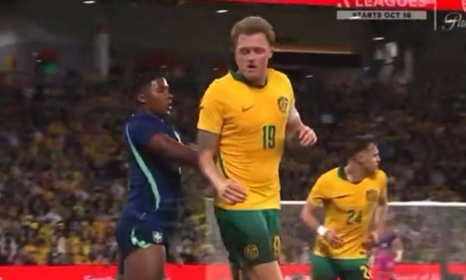 Endrick dives after being touched on the cheek