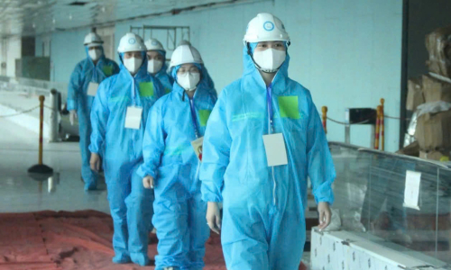 Long Thanh Airport drills for flights from epidemic zones