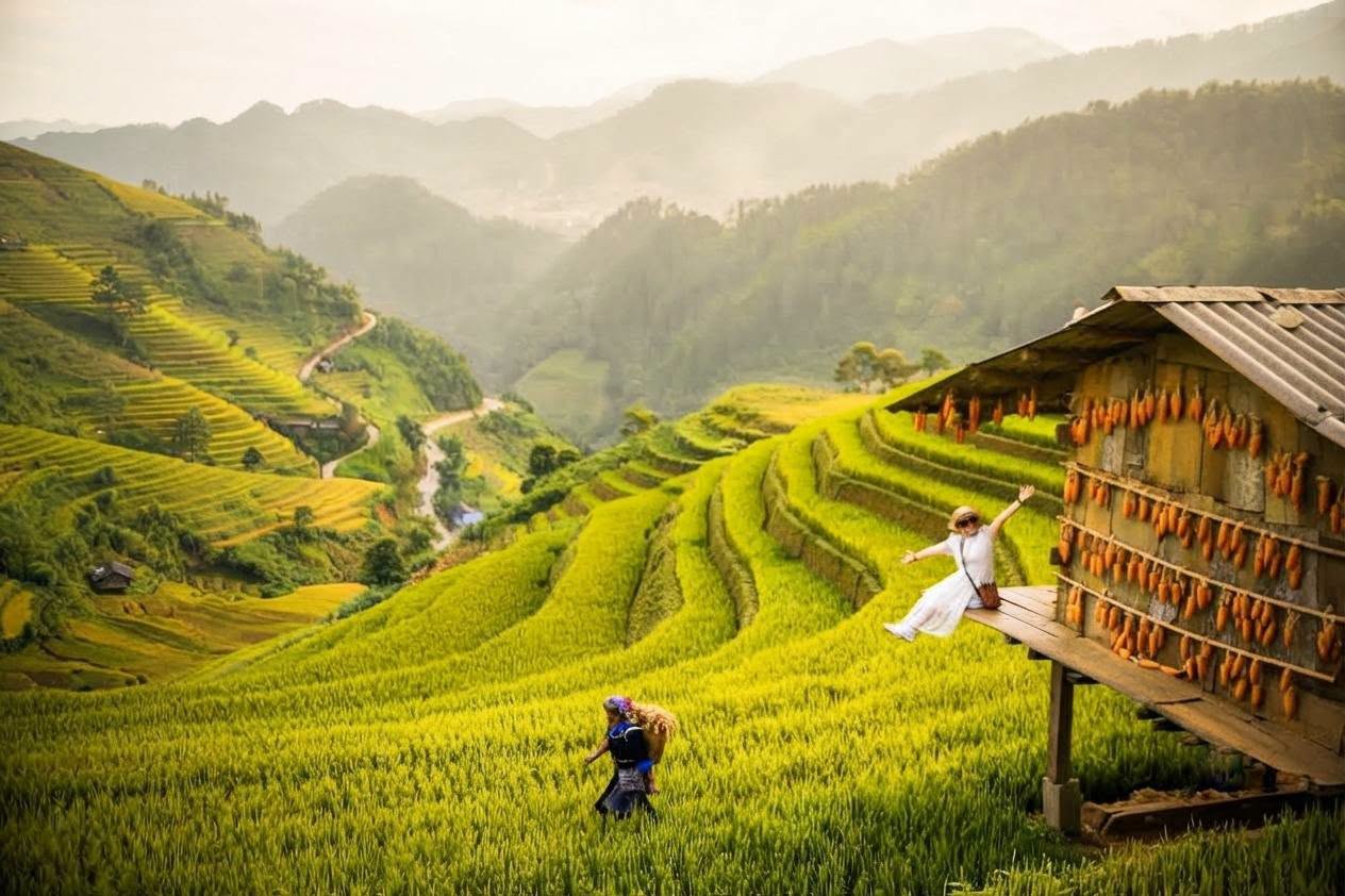 Mu Cang Chai in the final days of harvest