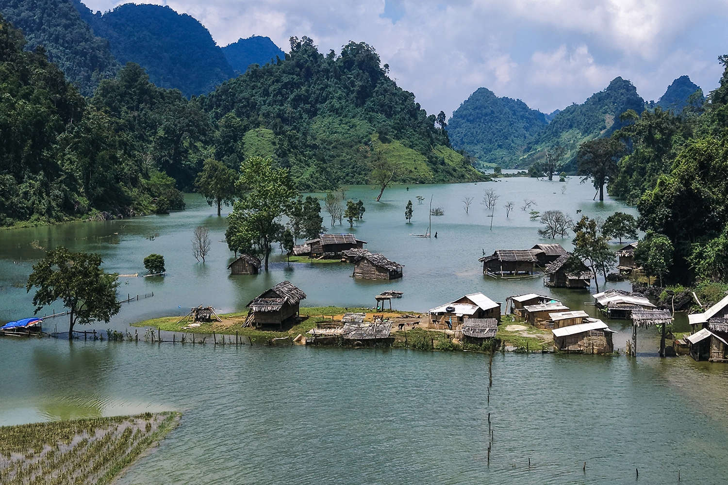 Ta Phinh village during the flooded season