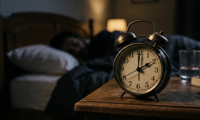 Should insomniacs turn on a night light or keep the room completely dark?