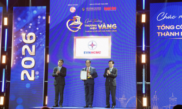 EVNHCMC honored with 'Ho Chi Minh City Gold Brand' award for the third time