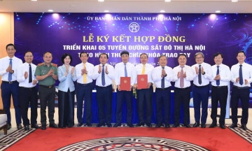 Hanoi signs turnkey contract for 5 metro lines, valued at approximately one million billion VND