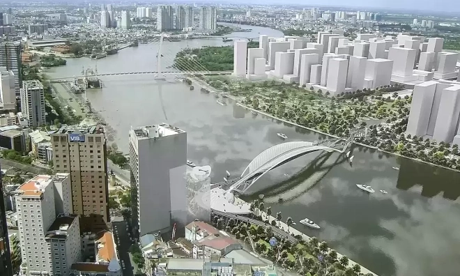Pedestrian bridge over Saigon river expected to open during Tet